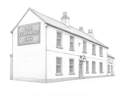 The Ferryboat Inn building sketch